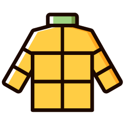 Yellow Down Jacket Icon, down jacket,clothing