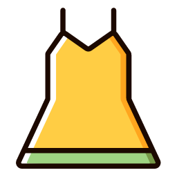 Yellow Dress Icon, dress,clothing