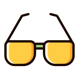 Yellow Glasses Icon, glasses,accessory