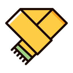 Yellow Scarf Icon, scarf,accessory