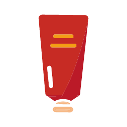 Red Cosmetic Tube Icon, cosmetics,tube,red