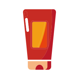 Red Cosmetic Tube Icon, cosmetics,tube,red