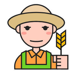 Farmer Avatar Icon, farmer,hat,wheat