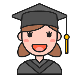 Female Graduate Avatar Icon, female graduate,cap,gown