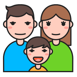 Three - Person Family Avatar Icon, family,three - person,parents