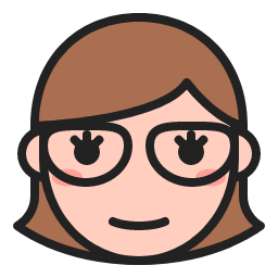 Woman with Glasses Avatar Icon, woman,glasses,hair