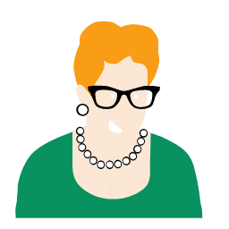 Jaqueline with Glasses Icon, Jaqueline,orange hair,glasses