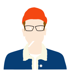 Jean with Red Glasses Icon, Jean,red glasses,suit