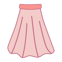 Pink Long Skirt Icon, skirt,long,pink