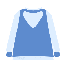 Blue and White Spliced Top Icon, spliced top,top
