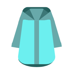 Light Blue Coat Icon, coat,outerwear