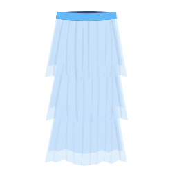 Light Blue Long Skirt Icon, long skirt,skirt