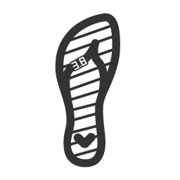 Gray Slippers Icon, slippers,shoes