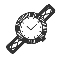 Gray Watch Icon, watch,accessory