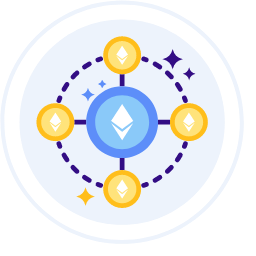 Ethereum Blockchain Icon, Ethereum blockchain,network