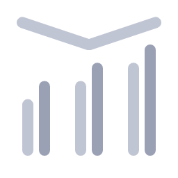 Line - Multi - Series Bar Chart (Gray) Icon, line - bar,gray,multi - series
