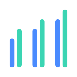 Multi - Series Bar Chart Icon, bar chart,multi - series,data