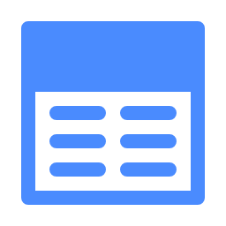 Two - Dimensional Table Icon, table,2D,data