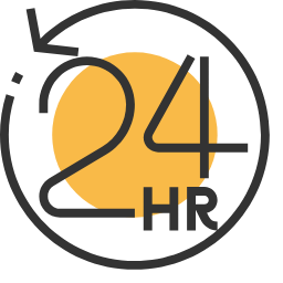 24 - Hour Icon, 24 - hour,service,time