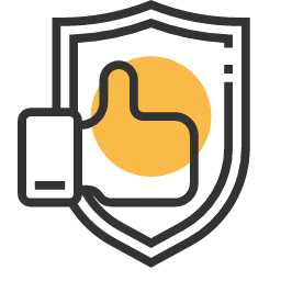 Guarantee Icon, guarantee,thumbs - up,shield