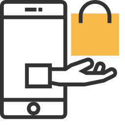 Online Shop Icon, online shop,phone,shopping bag