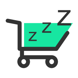 Sleeping Shopping Cart Icon, shopping cart,sleep