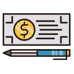 Bank Check Payment Icon, bank check,payment