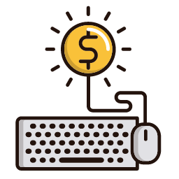Earn Money Online Icon, earn money,online,lightbulb