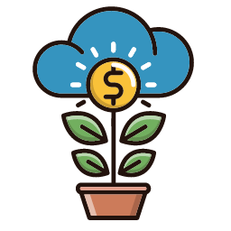 Growth Icon, growth,plant,dollar