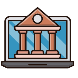 Internet Banking Icon, internet banking,laptop,bank