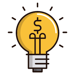 Investing Idea Icon, investment,idea,lightbulb