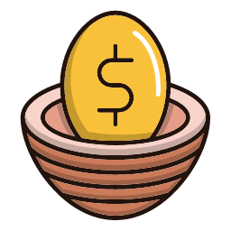 Money Egg Icon, money egg,nest,dollar