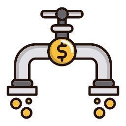Money Flow 3 Icon, money flow,faucet,coins