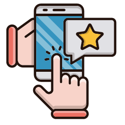 Online Feedback Icon, online feedback,phone,star