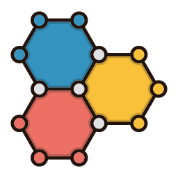 Physics Icon, physics,molecules,shapes