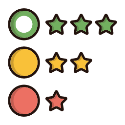 Rating 2 Icon, rating,stars,circles
