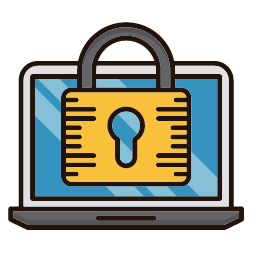 Secure System Icon, secure system,laptop,lock