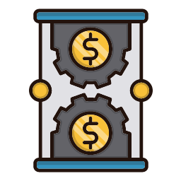Time is Money Icon, time,money,hourglass