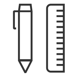 Pen and Ruler Icon, pen,ruler,stationery