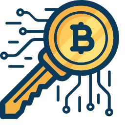 Bitcoin Key Icon, Key,Bitcoin