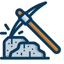 Bitcoin Pickaxe Icon, Pickaxe,Bitcoin,Mining