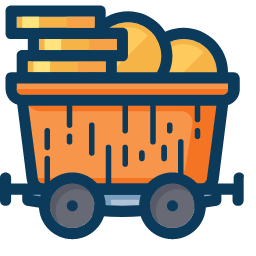 Bitcoin Trolley Icon, Trolley,Bitcoin