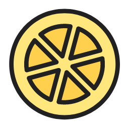 Dried Lemon Slice Icon, dried lemon,fruit,snack