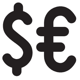 Dollar Euro Icon, dollar,euro,currency