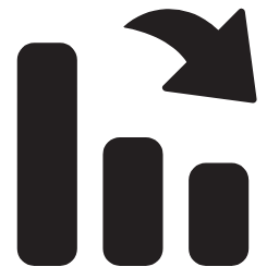 Profit Down Icon, profit,decline,business