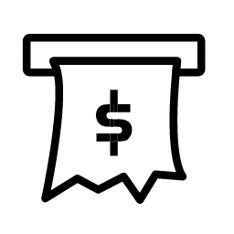 Receipt Icon, receipt,dollar