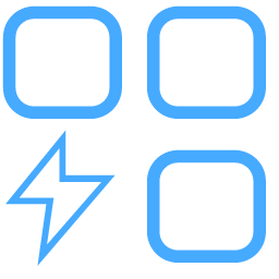 Differential Type Icon, differential type,boxes,lightning bolt
