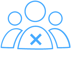 Fraudulent Population Recognition Icon, fraud recognition,people,cross