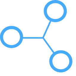 Wide Multi - Industry Data Coverage Icon, data coverage,multi - industry,connected circles