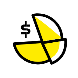 Funds Click Icon, funds,pie chart,finance